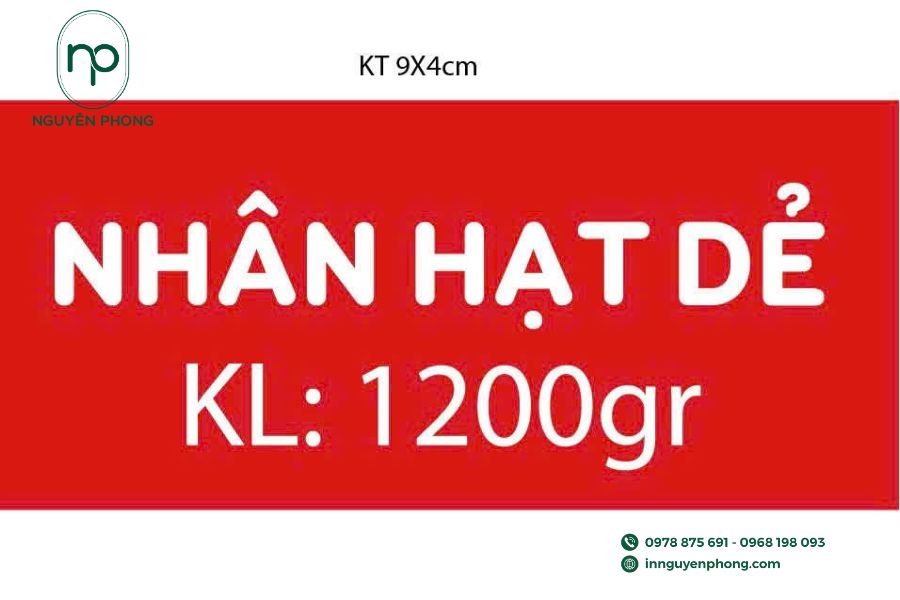 Mẫu thiết kế in tem dán bánh kẹo 
